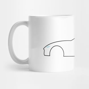 Mazda Miata MX-5 ND IV Outline Only Black Mug